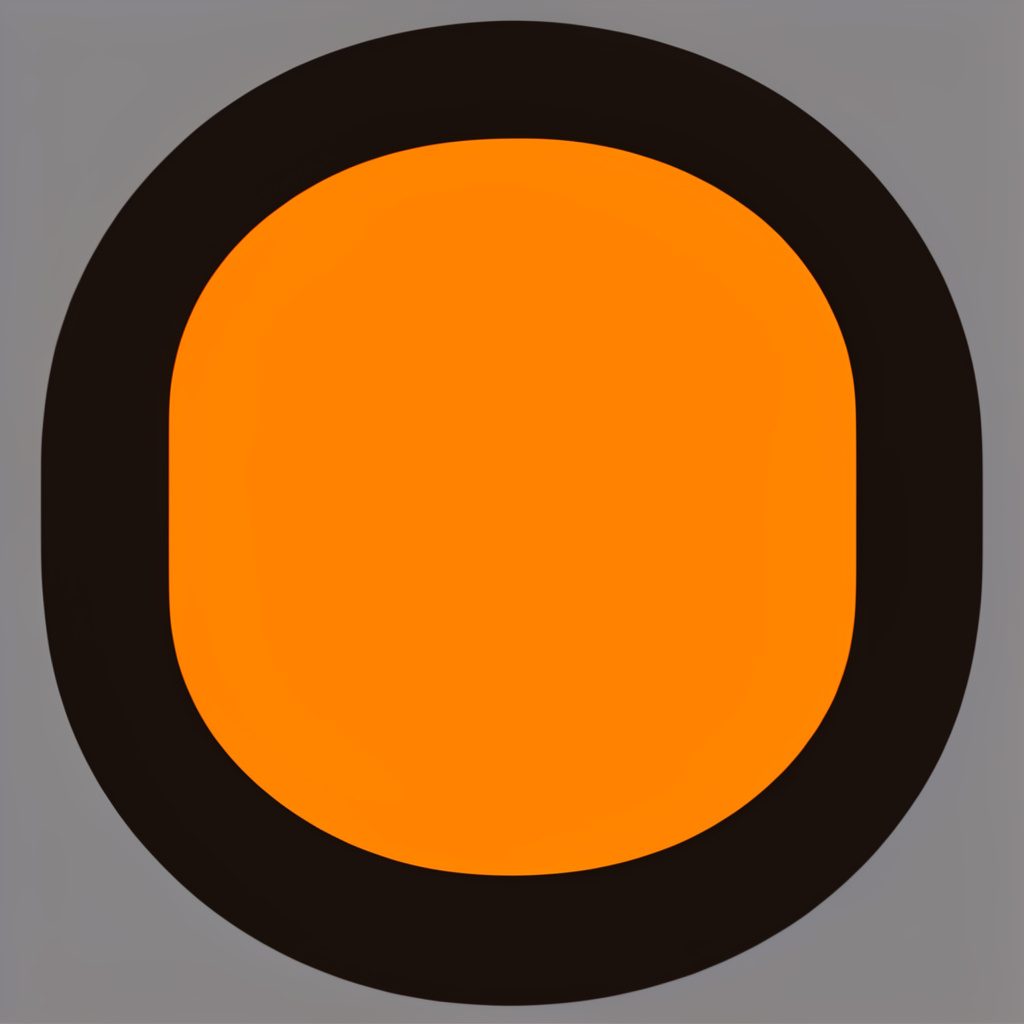Duotone casino chip and dice motif in deep ink and warm orange on an ivory background