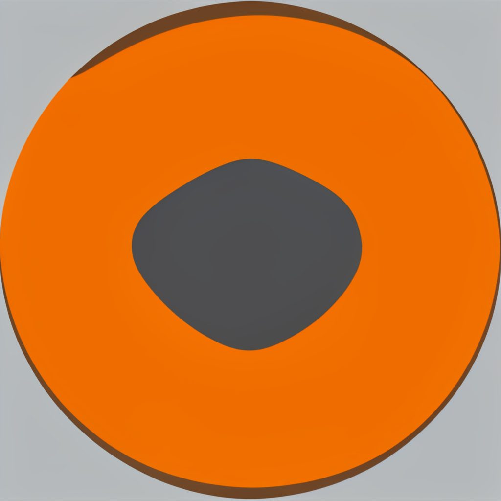 Hard duotone photograph of a favicon rendered in deep black and warm orange, soft and atmospheric